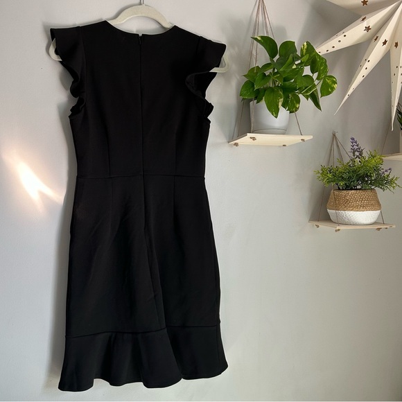 🩷NWT SHE AND SKY LITTLE BLACK DRESS FLOUNCE HEM MINI DRESS DANCE TRENDING - Picture 4 of 8